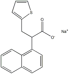 α-(1-Naphtyl)-2-thiophenepropionic acid sodium salt 结构式