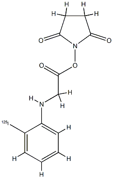 N-hydroxysuccinimide hippuran ester Struktur