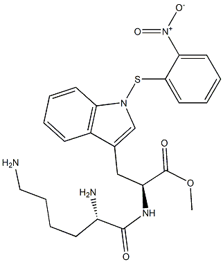 H-lysyl-2-(2-nitrophenylsulfenyl)tryptophan methyl ester Struktur