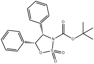 (4S,5R)-4,5-Diphenyl-1,2,3-oxathiazolidine-2,2-dioxide-3-carboxylic acid t-butyl ester, min. 97% Struktur