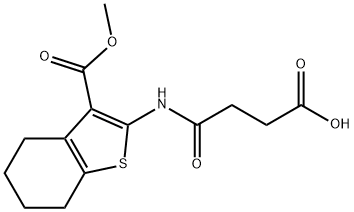 4-{[3-(methoxycarbonyl)-4,5,6,7-tetrahydro-1-benzothiophen-2-yl]amino}-4-oxobutanoic acid Structure