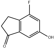 4-氟-6-羟基-2,3-二氢-1H-茚-1-酮 结构式