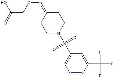 2-(1-(3-(TrifluoroMethyl)phenylsulfonyl)piperidin-4-ylideneaMino Struktur