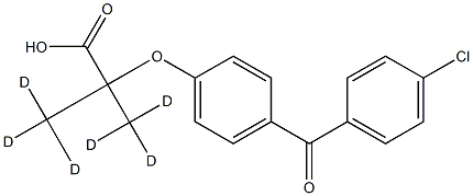 フェノフィブリン酸‐D6(ジメチル‐D6) 化学構造式