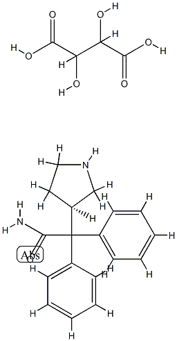 (R)-2,2-diphenyl-2-(pyrrolidin-3-yl)acetaMide 2,3-dihydroxysuccinate Structure