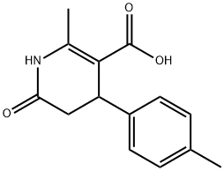 1,4,5,6-Tetrahydro-2-methyl-6-oxo-4-[4-(methyl)phenyl]-3-pyridinecarboxylic acid 化学構造式