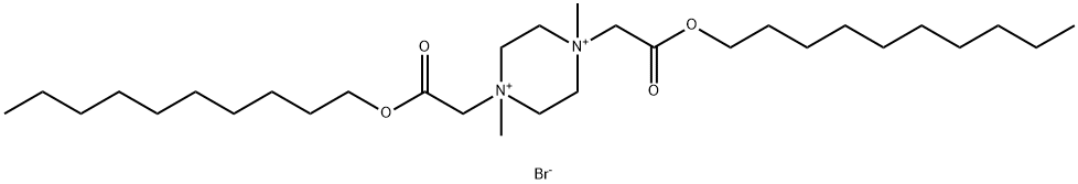 1,4-bis(N,N-methyl-N,N-decoxycarbonylmethylene)piperazinium Structure