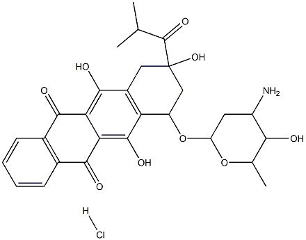 4-O-daunosaminyl-2,4,5,12-tetrahydroxy-2-(2-methylpropanoyl)-1,2,3,4-tetrahydro-6,11-naphthacenedione|