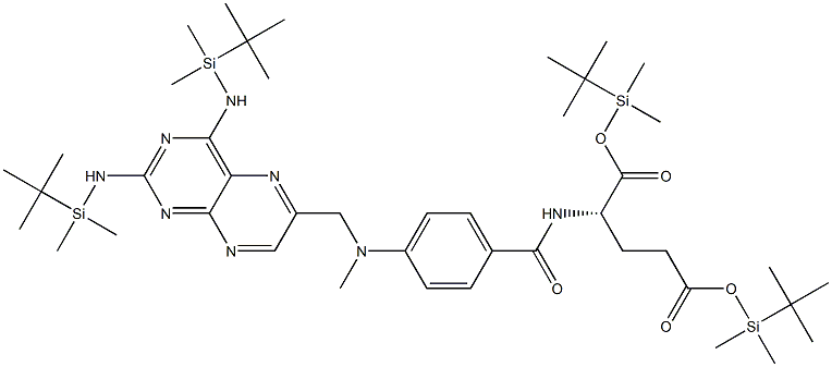 N,N,O,O-tetrakis(tert-butyldimethylsilyl)methotrexate Structure