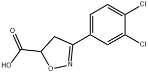 3-(3,4-dichlorophenyl)-4,5-dihydro-1,2-oxazole-5-carboxylic acid, 109888-66-6, 结构式