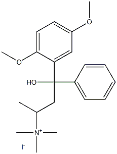 Benzenepropanaminium, g-hydroxy-2,5-dimethoxy-N,N,N,a-tetramethyl-g-phenyl-, iodide (1:1) Structure