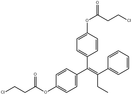 1,1-bis(4-(3-chloropropionyloxyphenyl))-2-phenylbut-1-ene,110008-58-7,结构式