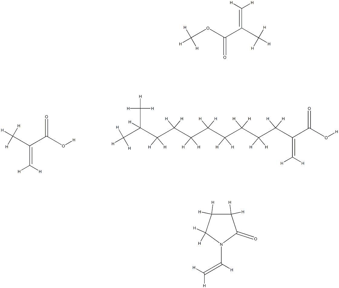2-Propenoic acid, 2-methyl-, C12-20-alkyl esters, polymers with isodecyl methacrylate, Me methacrylate and vinylpyrrolidone Structure