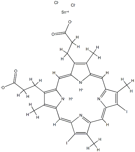 tin-2,4-diiododeuterporphyrin,110019-33-5,结构式