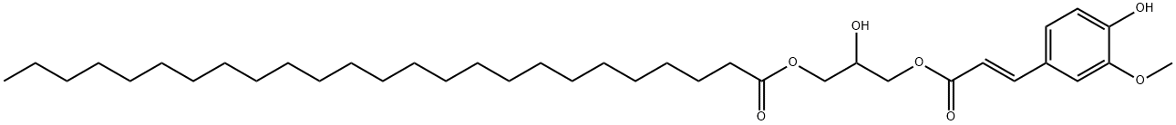 L-Glycerol 1-O-pentacosanoate 3-O-[3-(3-hydroxy-4-methoxyphenyl)propenoate] 结构式