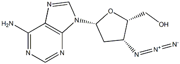 9H-Purin-6-amine,9-[2-deoxy-3-O-(methylsulfonyl)-b-D-threo-pentofuranosyl]- Struktur