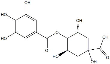 4-ガロイルキナ酸 化学構造式