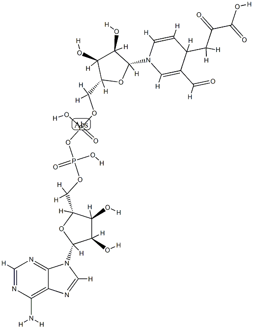 3-(4-(reduced 3-pyridine aldehyde-adenine dinucleotide))pyruvate Struktur