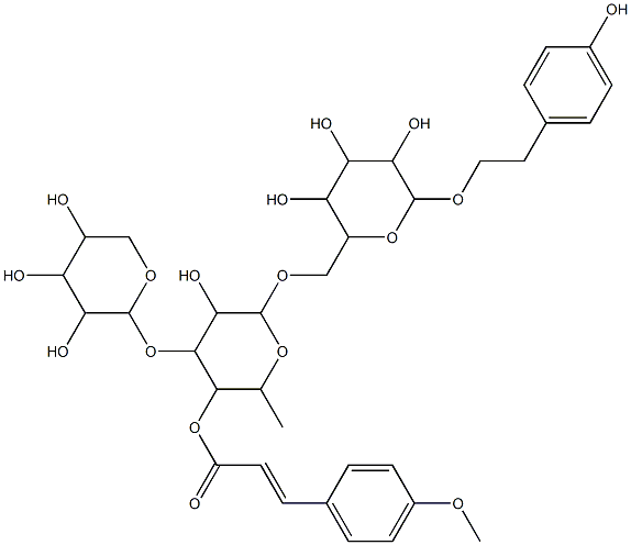 4-(4-methyoxycinnamoyl)mussatioside Structure