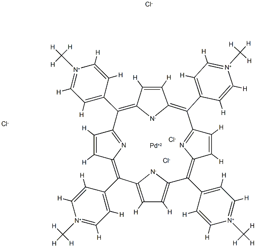 外消旋-四(N-甲基-4 - 吡啶基)卟吩四氯化钯(II),110314-07-3,结构式