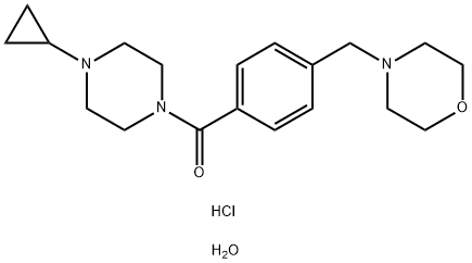 BAVISANT DIHYDROCHLORIDE HYDRATE, 1103522-80-0, 结构式