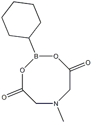 シクロヘキシルボロン酸MIDAエステル 化学構造式