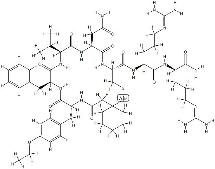 110500-78-2 O-Ethyl-N-[[1-mercapto(1)cyclohexyl]acetyl]-D-Tyr-L-Phe-L-Val-L-Asn-L-Cys(1)-L-Arg-D-Arg-NH2