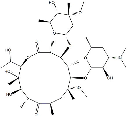 14-羟基-6-O-甲基红霉素 结构式