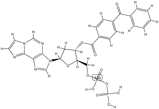 2'-deoxy-3'-O-(4-benzoylbenzoyl)-1,N(6)-ethenoadenonosine 5'-diphosphate Struktur