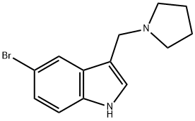 1H-Indole, 5-broMo-3-(1-pyrrolidinylMethyl)- Struktur