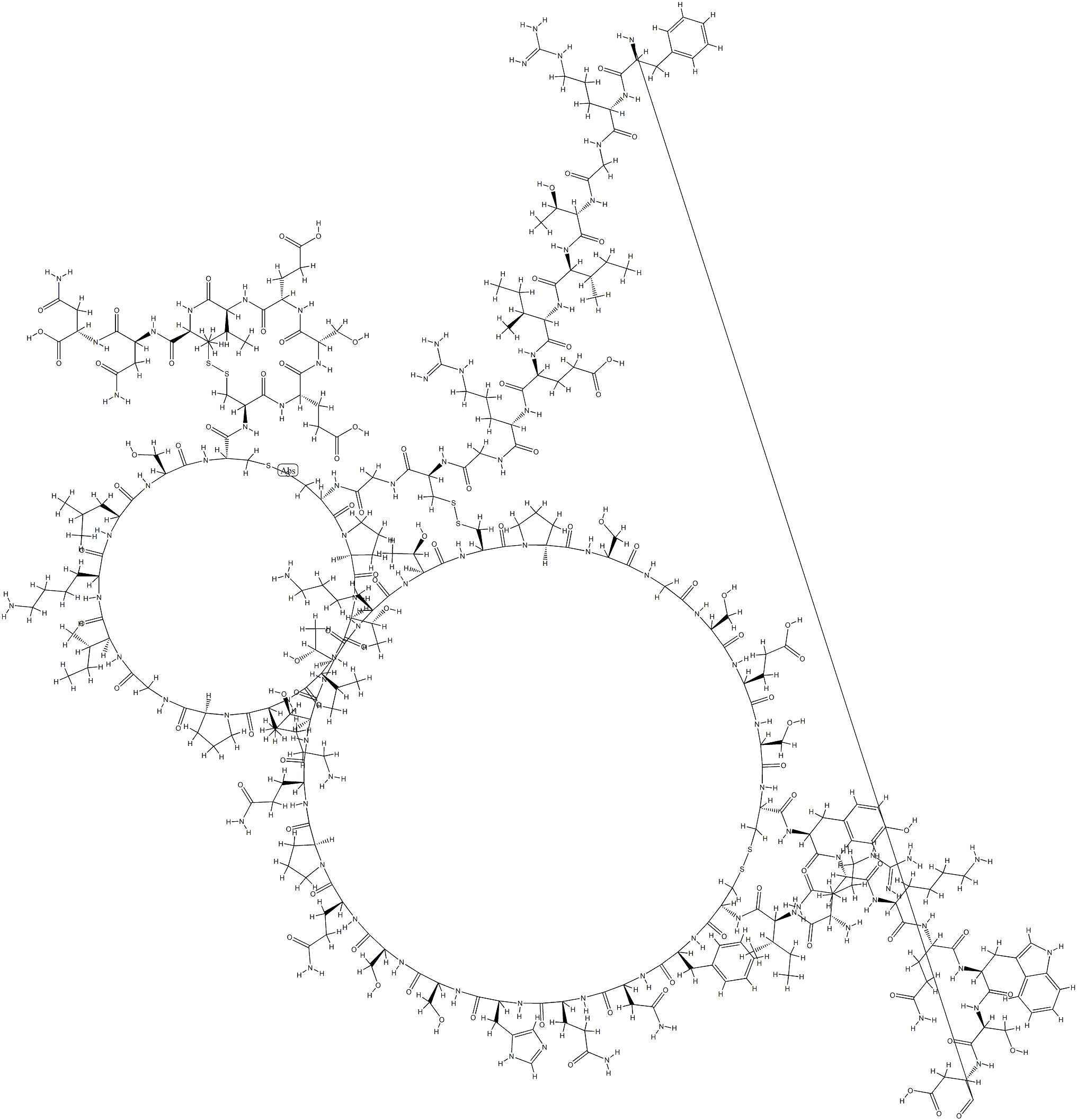 TOXIN, SNAKE FROM LATICAUDA*SEMIFASCIATA  (ERABUTOXI Structure