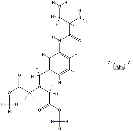 dichloro-(4-methyleneiminodiacetic acid)phenyl-(2',3'-diaminopropionamide)platinum(II) 化学構造式