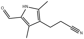 1H-Pyrrole-3-propanenitrile,5-formyl-2,4-dimethyl-(9CI) Struktur