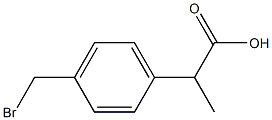 2-〔4-(ブロモメチル)フェニル〕プロピオン酸 化学構造式