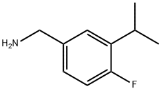 4-氟-3-(1-甲基乙基)苯甲胺 结构式