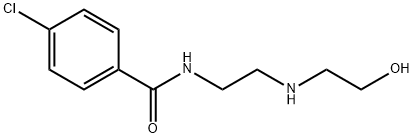 4-クロロ-N-[2-[(2-ヒドロキシエチル)アミノ]エチル]ベンズアミド 化学構造式