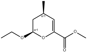 2H-Pyran-6-carboxylicacid,2-ethoxy-3,4-dihydro-4-methyl-,methylester,(2R,4R)-rel-(9CI) 结构式