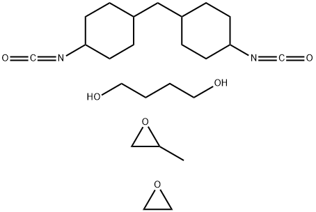 1,4-Butanediol, polymer with 1,1-methylenebis4-isocyanatocyclohexane, methyloxirane and oxirane,111325-20-3,结构式