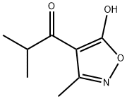 1-Propanone,1-(5-hydroxy-3-methyl-4-isoxazolyl)-2-methyl-(9CI) 化学構造式