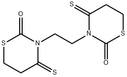 3-[2-(2-oxo-4-sulfanylidene-1,3-thiazinan-3-yl)ethyl]-4-sulfanylidene- 1,3-thiazinan-2-one 化学構造式