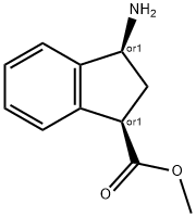 1H-Indene-1-carboxylicacid,3-amino-2,3-dihydro-,methylester,(1R,3S)-rel-,111634-91-4,结构式
