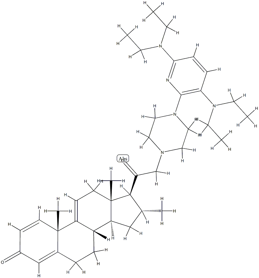 21-(4(3,6-di-N-diethylamine-2-pyridinyl)-1-piperazinyl)-16-methylpregna-1,4,9(11)-triene-3,20-dione|