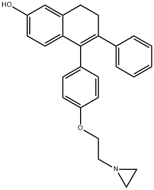 desmethylnafoxidine aziridine Struktur