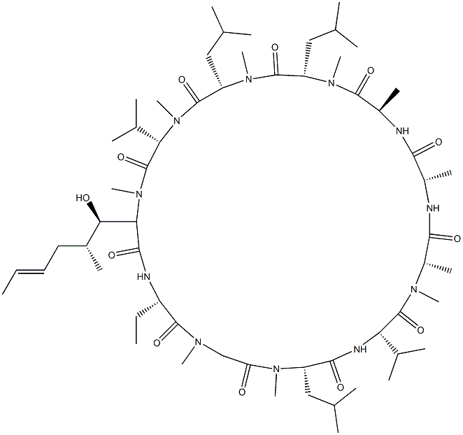 环孢菌素A MEALA(6), 111710-61-3, 结构式