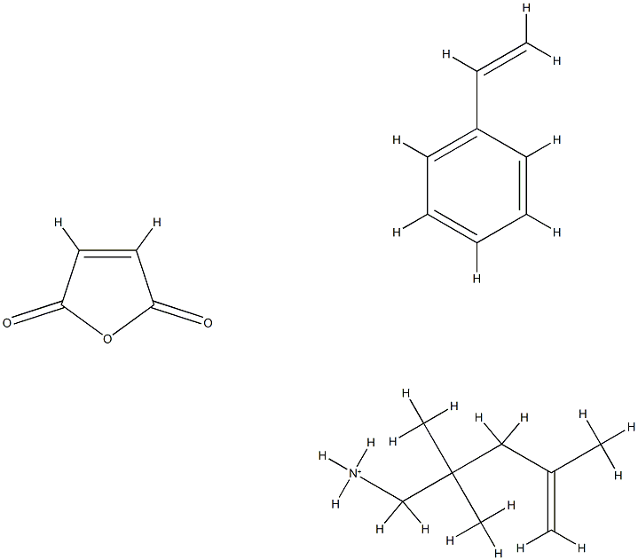 2,5-Furandione, polymer with ethenylbenzene and 2,4,4-trimethyl-1-pentene, ammonium salt Structure
