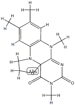 4a,5-epoxyethano-3-methyl-4a,5-dihydrolumiflavin Struktur