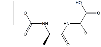 (S)-2-((R)-2-tert-butoxycarbonylamino-1-hydroxy-propylamino)-propionic acid: BOCNH-D-Ala-L-Ala-OH: Struktur