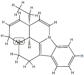 14,15-Didehydrovincamenine 化学構造式