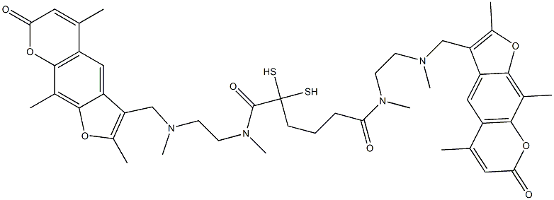 dithiobis(ethylmethylamidoethylmethylaminomethyl-2,5,9-trimethylpsoralen) Structure