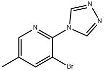 3-bromo-5-methyl-2-(4H-1,2,4-triazol-4-yl)pyridine(SALTDATA: FREE) Struktur